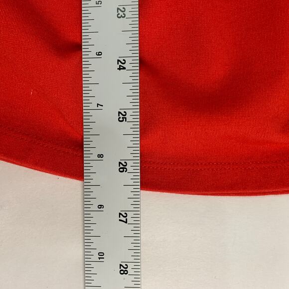 Janie and Jack 10 Eyelet Ruffle Ponte Dress Tomato Red Cotton Blend Party - Picture 7 of 9